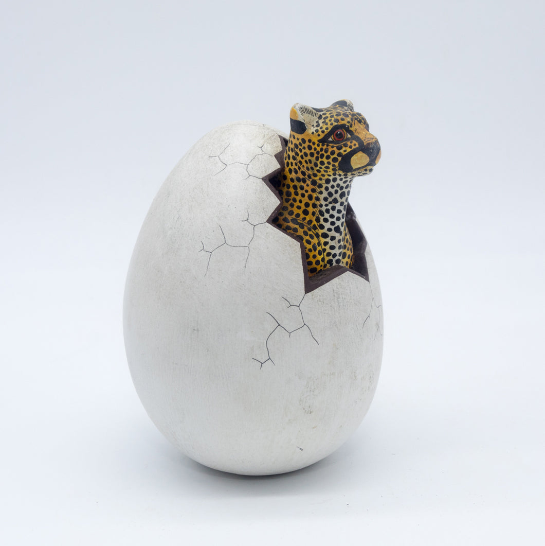 Figurine of Leopard Emerging from Ostrich Egg